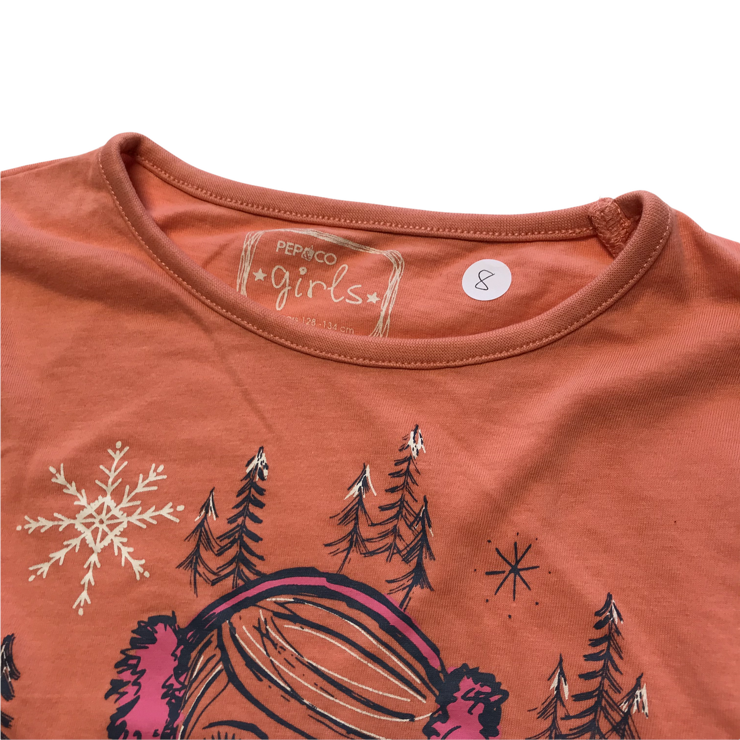 PEP&Co Peachy Winter Snowflakes T-shirt Age 8