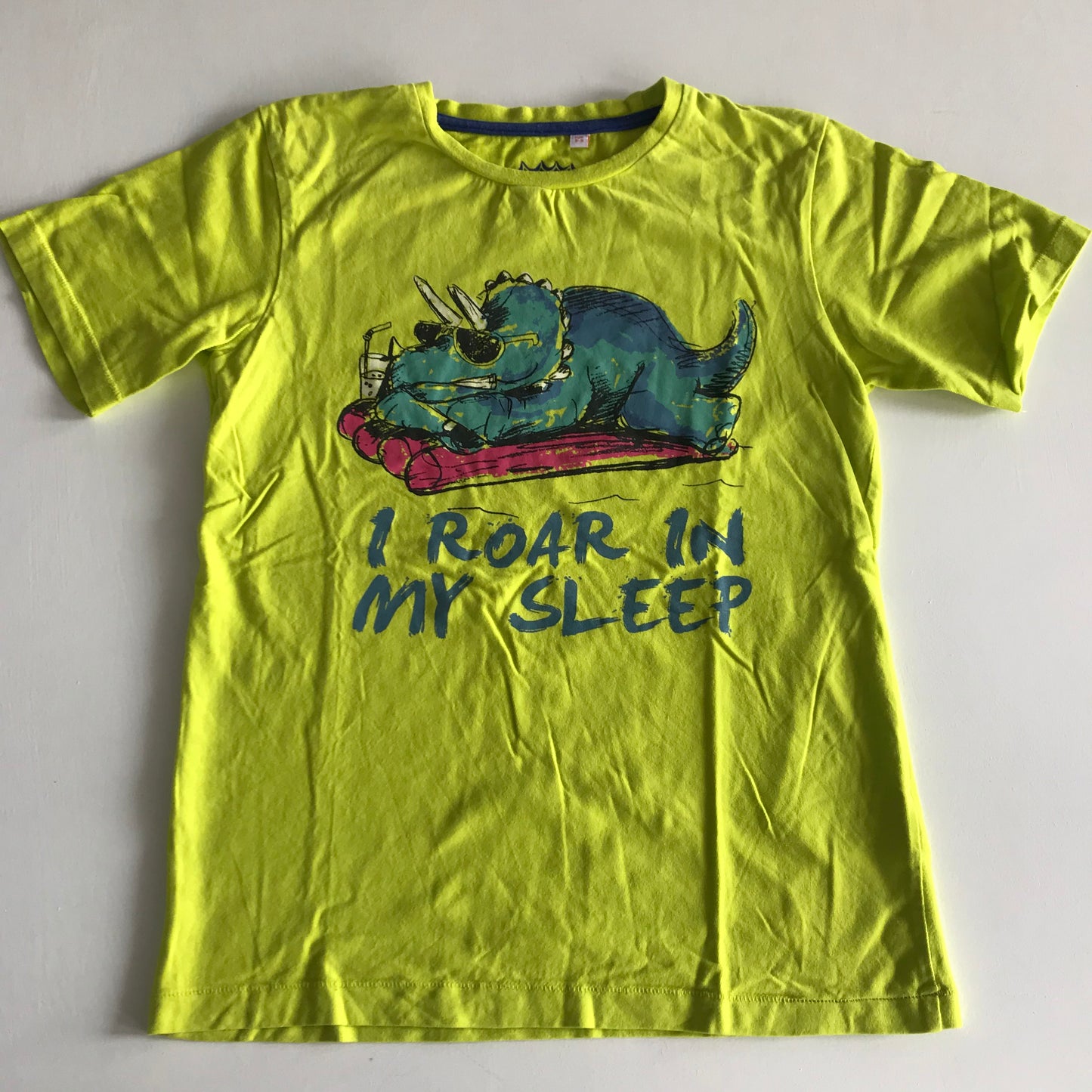 Lime Dinosaur T-Shirt Age 8