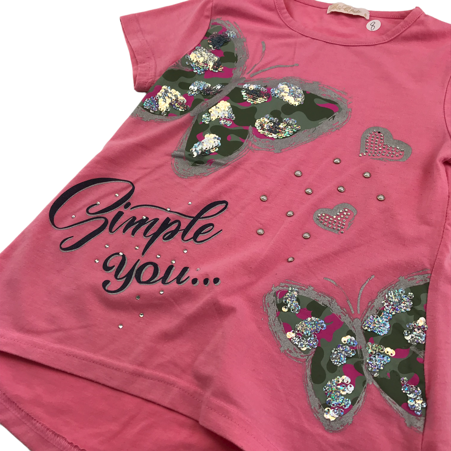 Pink Butterfly T-shirt Age 8