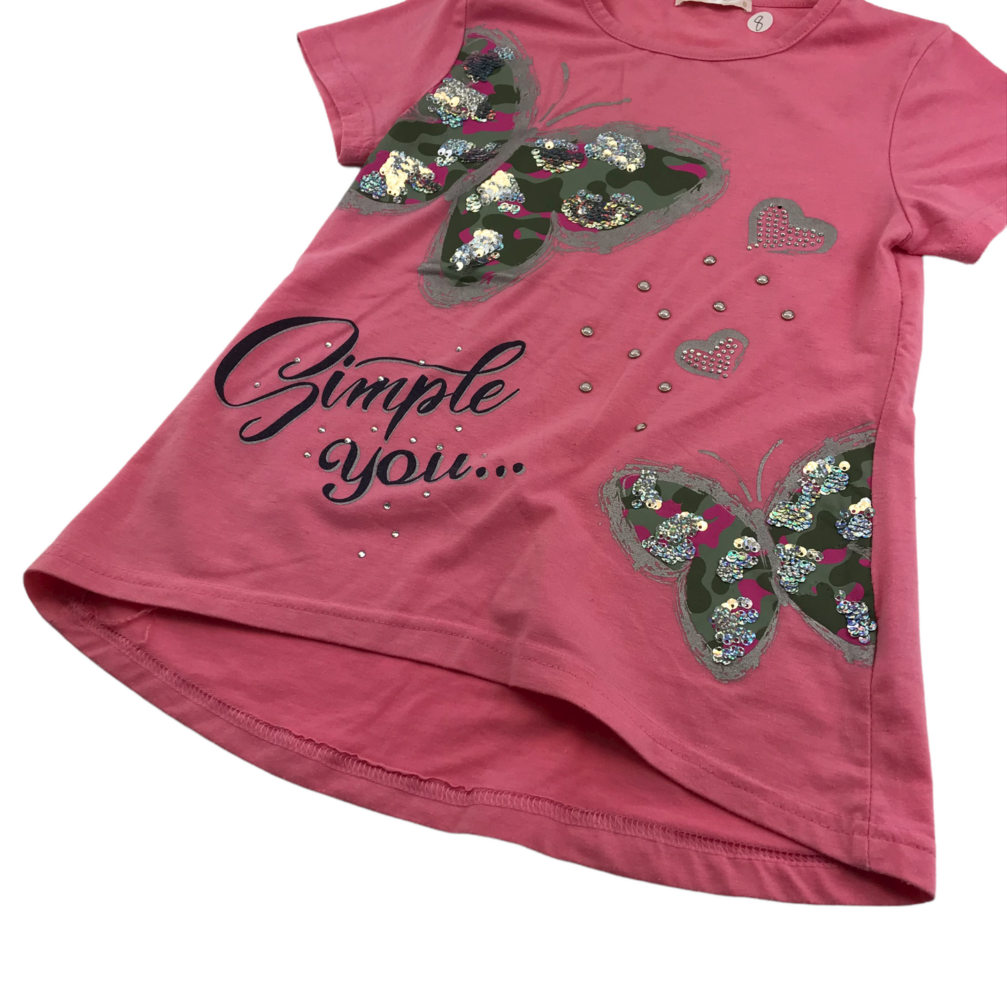 Pink Butterfly T-shirt Age 8