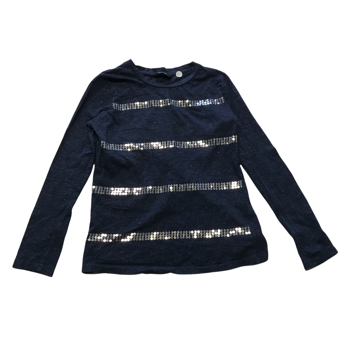 George Navy Sequin Stripes T-shirt Age 8