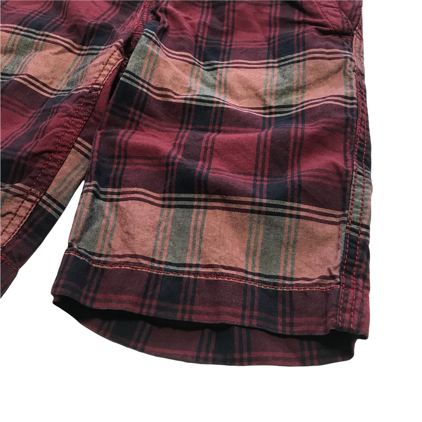 Tommy Hilfiger Burgundy Red Check Shorts Age 8