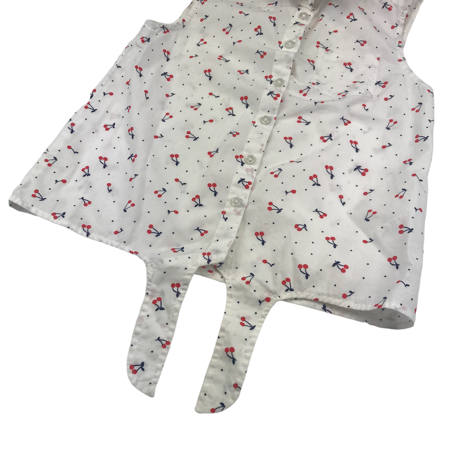 George White Cherry Print Shirt Age 8