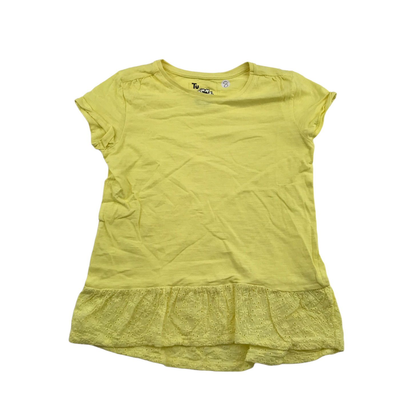 Tu Yellow Lace T-shirt Age 8