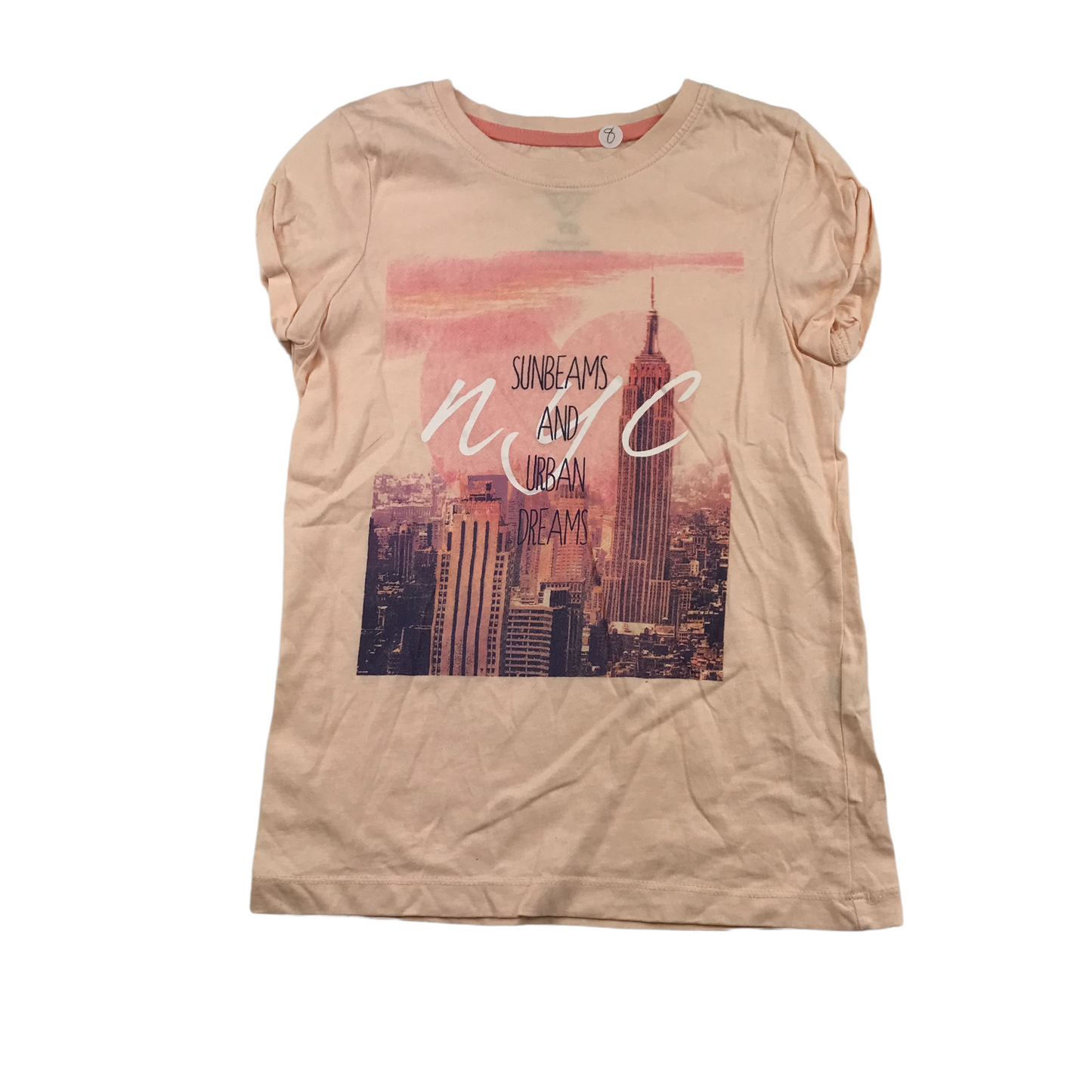 YD Pink NYC Skyline T-shirt Age 8