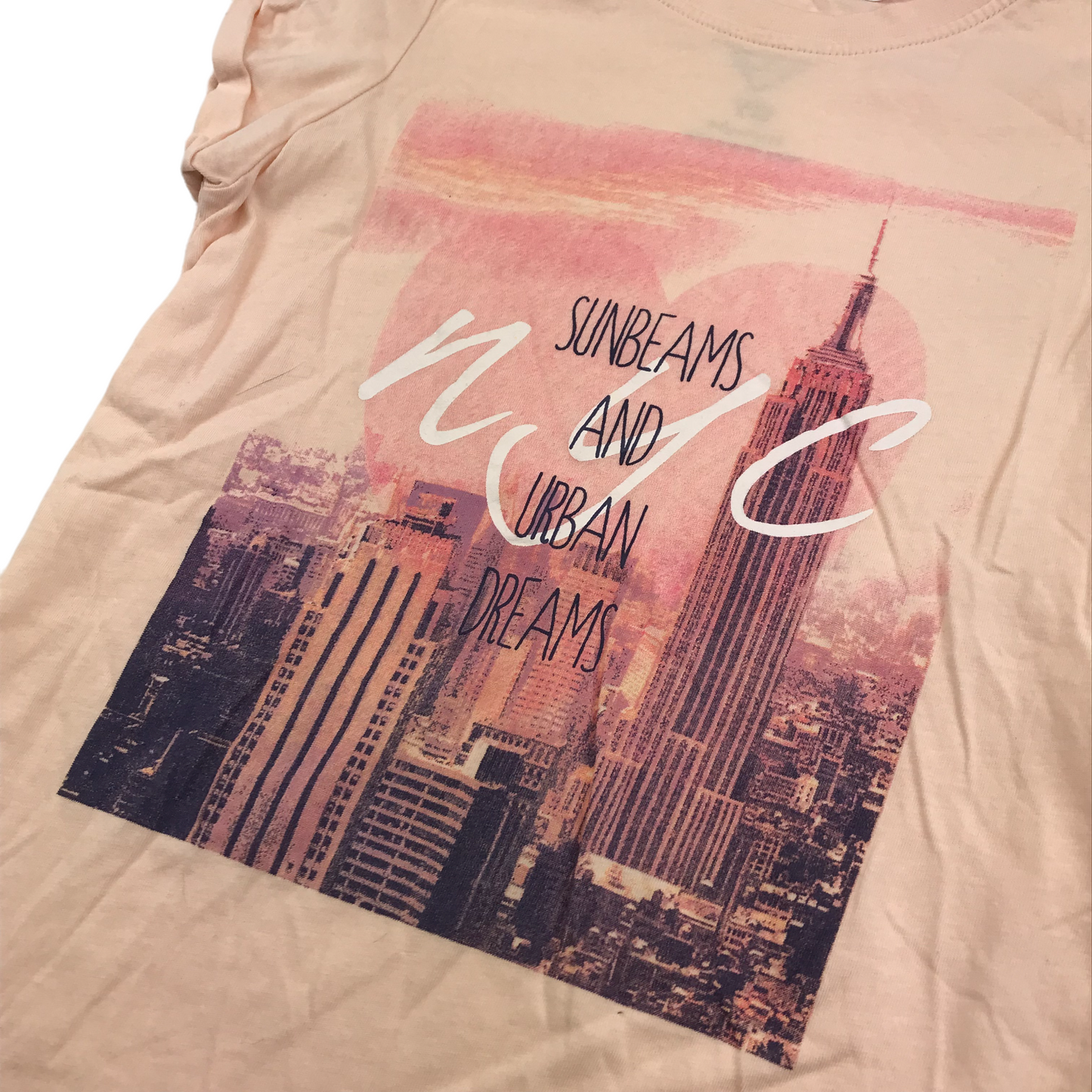 YD Pink NYC Skyline T-shirt Age 8