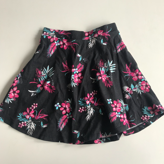 Skirt - Floral & Birds Jersey - Age 10