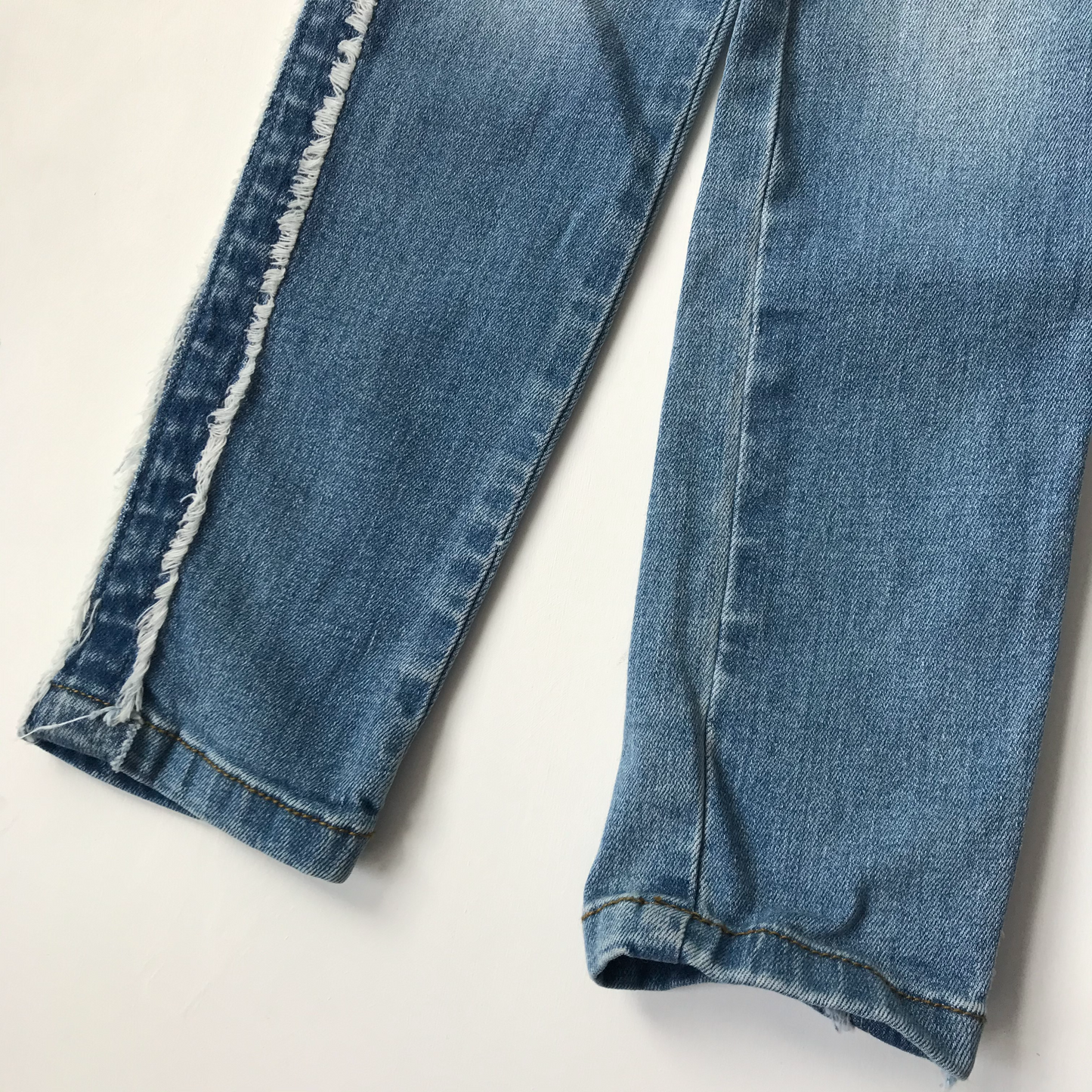 M&S Light Blue Stretchy Skinny Leg Jeans with Side Details Age 8