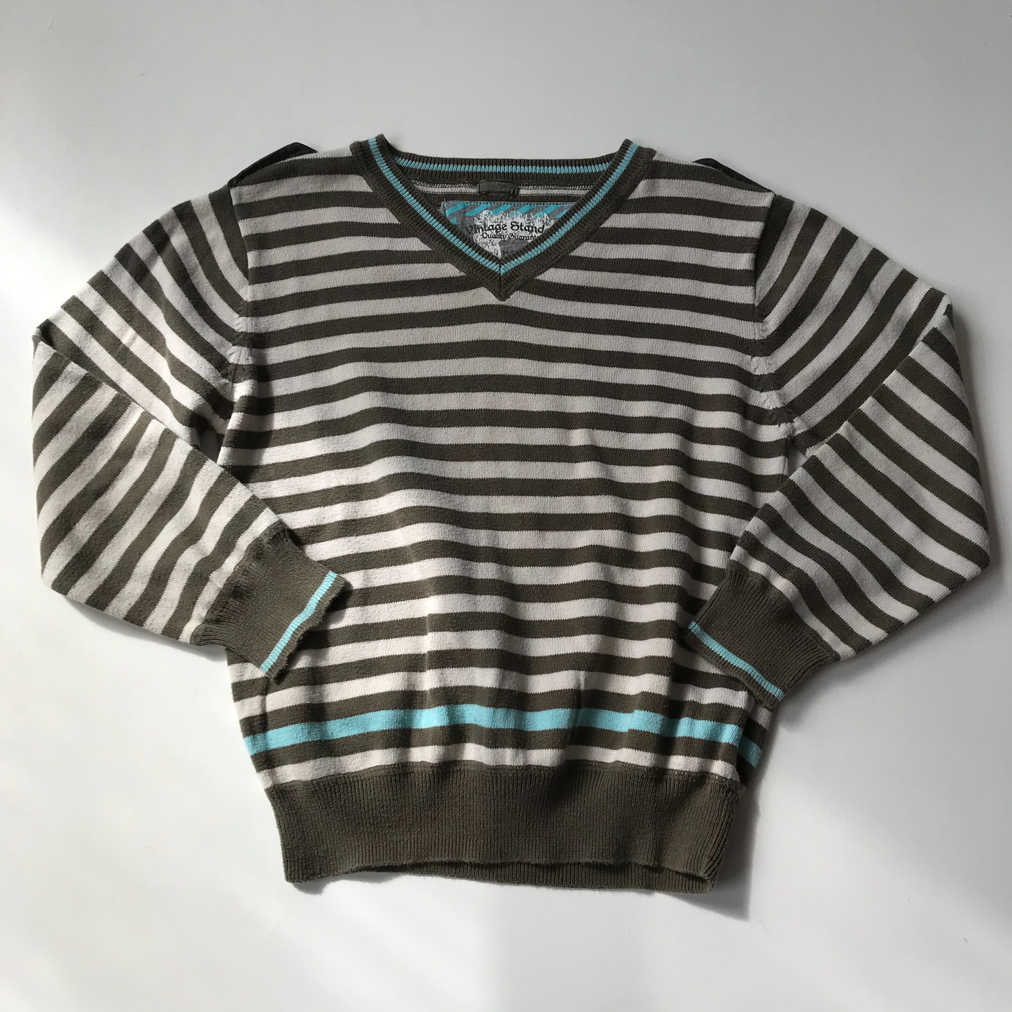 Jumper - Green Stripes - Age 5