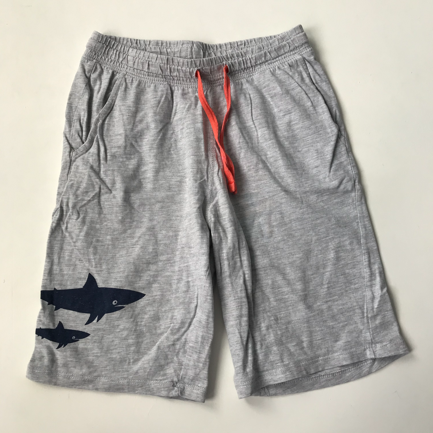 Shorts - Grey Jersey with Sharks - Age 8