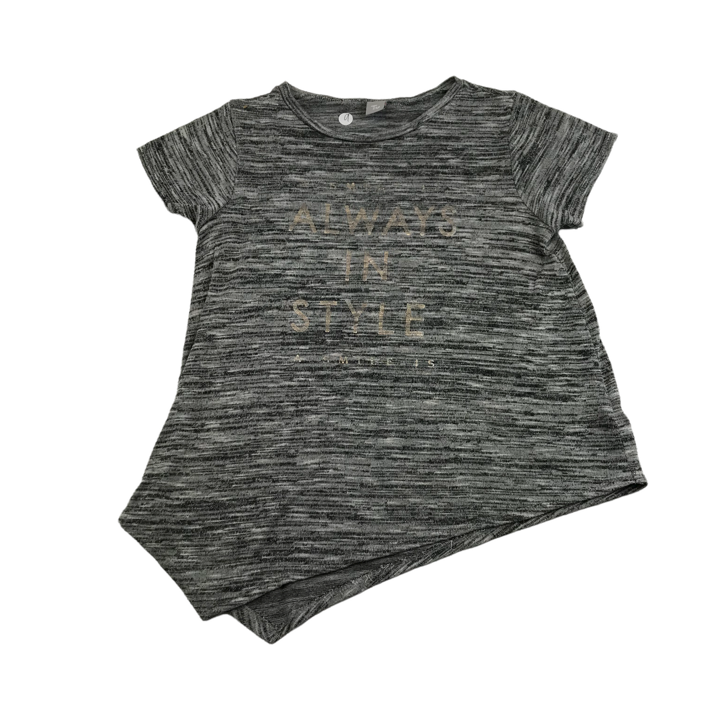 Tu Grey Always in Style Irregular Hem T-shirt Age 9