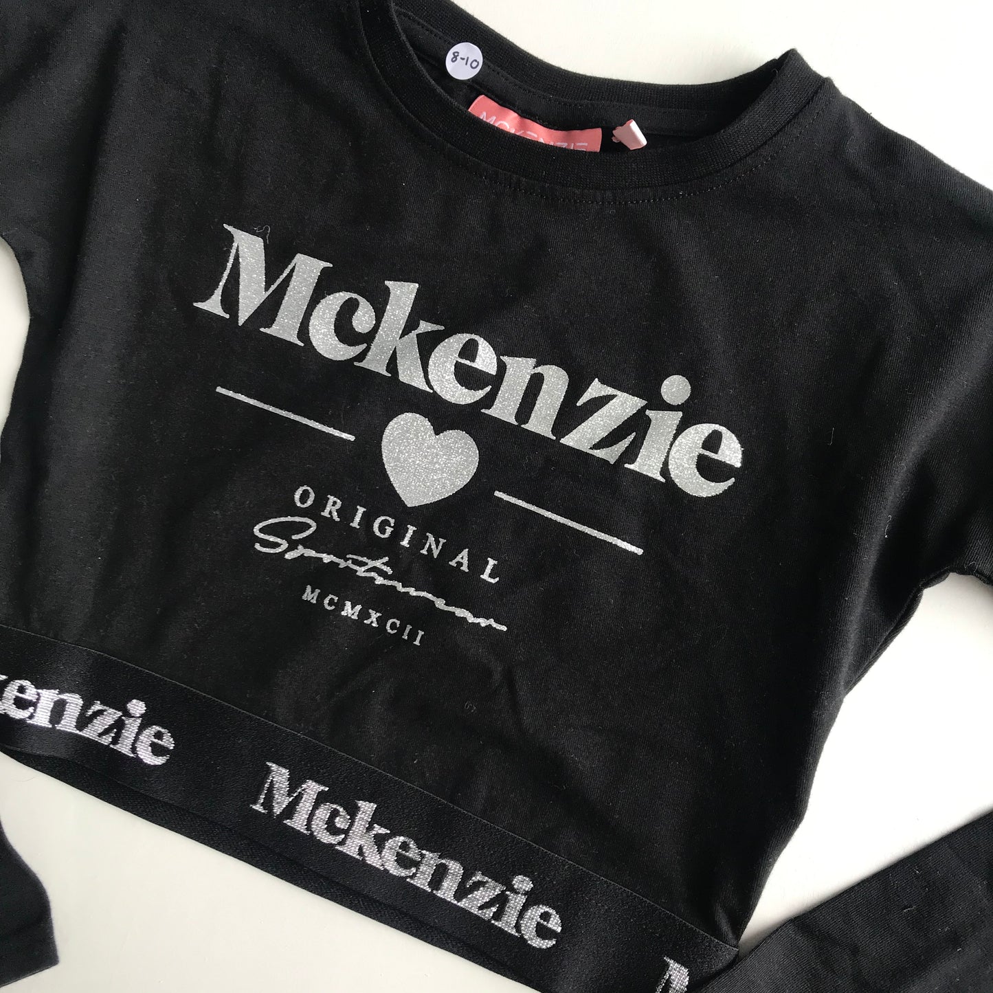 T-shirt - Black Cropped Mckenzie - Age 9