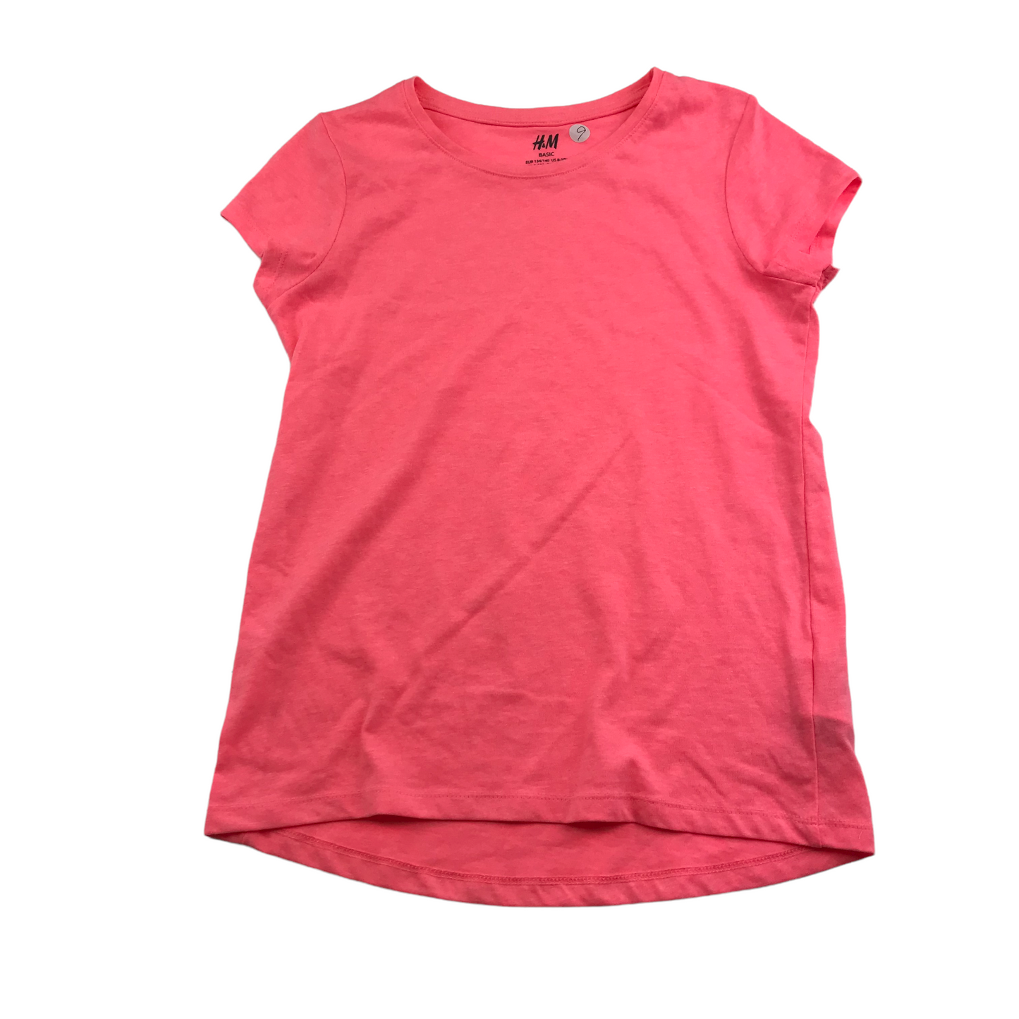 H&M Pink Plain T-shirt Age 9