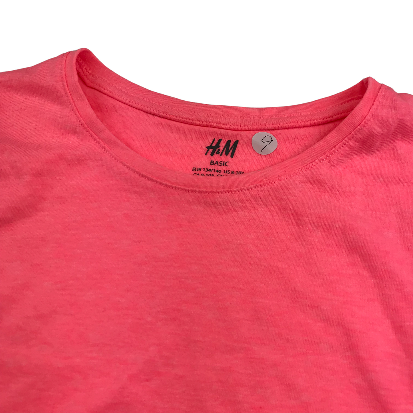 H&M Pink Plain T-shirt Age 9
