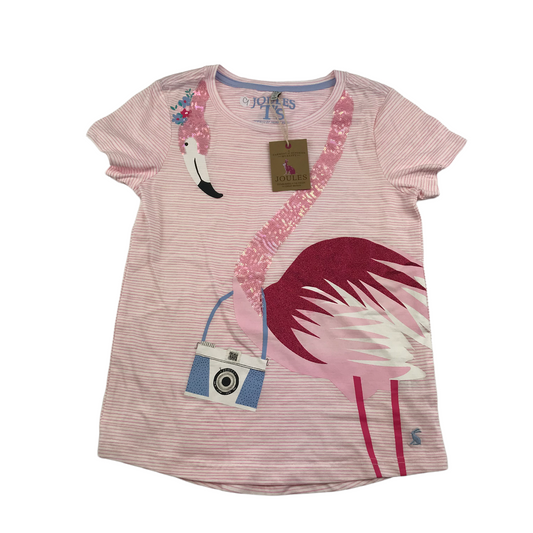 Joules Pink Flamingo T-shirt Age 9