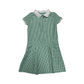 School Summer Gingham Dress with Zipper
