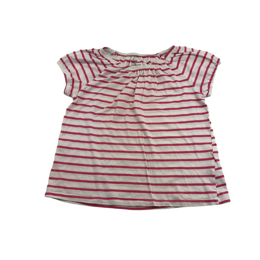 H&M White Pink Stripes T-shirt Age 9