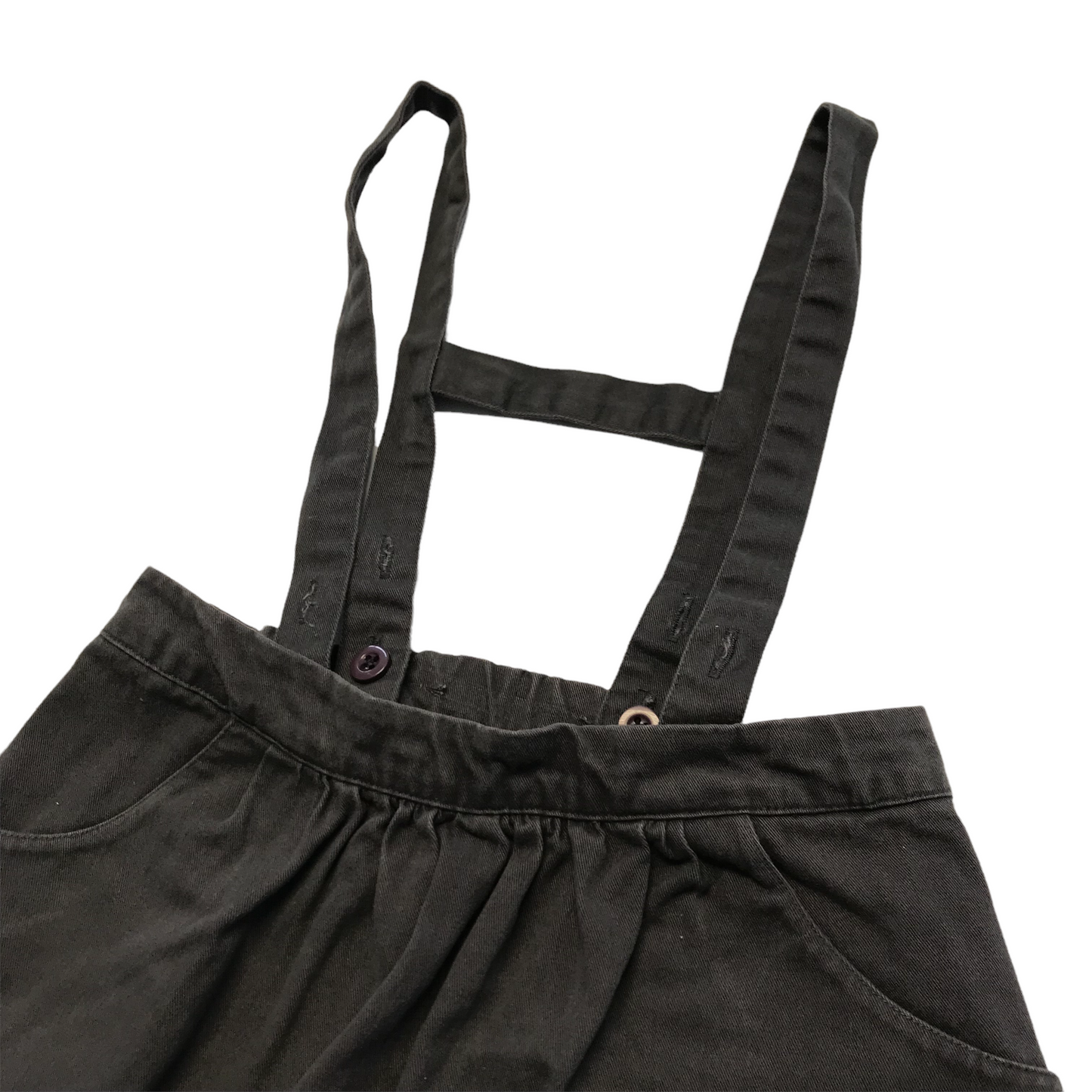 Nutmeg Charcoal Grey Skirt with Braces Age 7