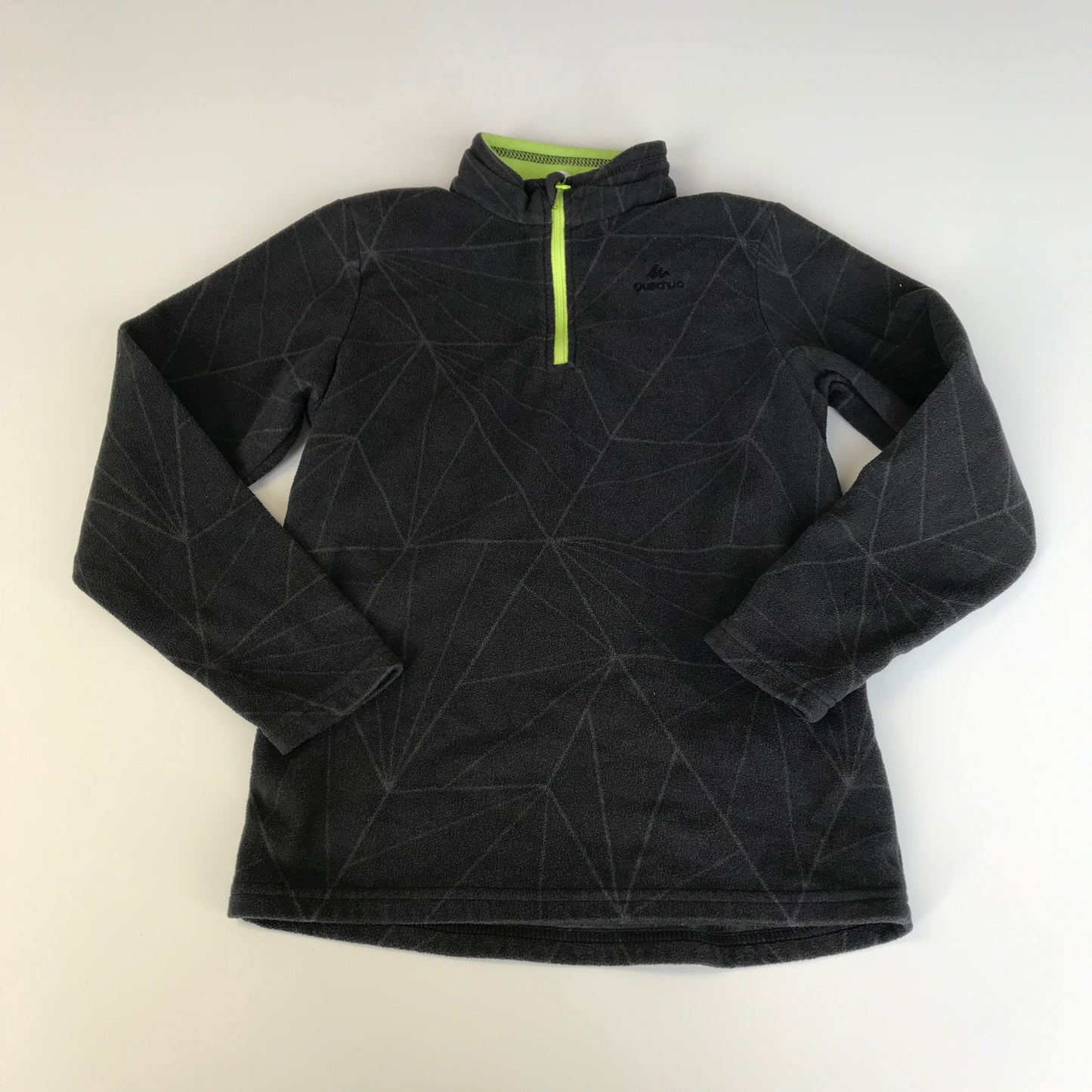 Quechua Patterned Dark Grey Fleece Age 9