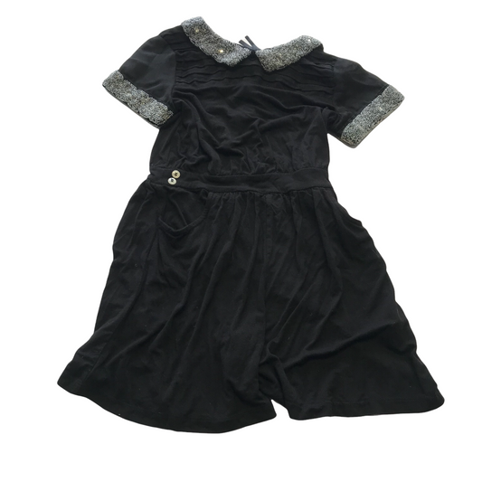 Next Dark Velvet Playsuit Age 9