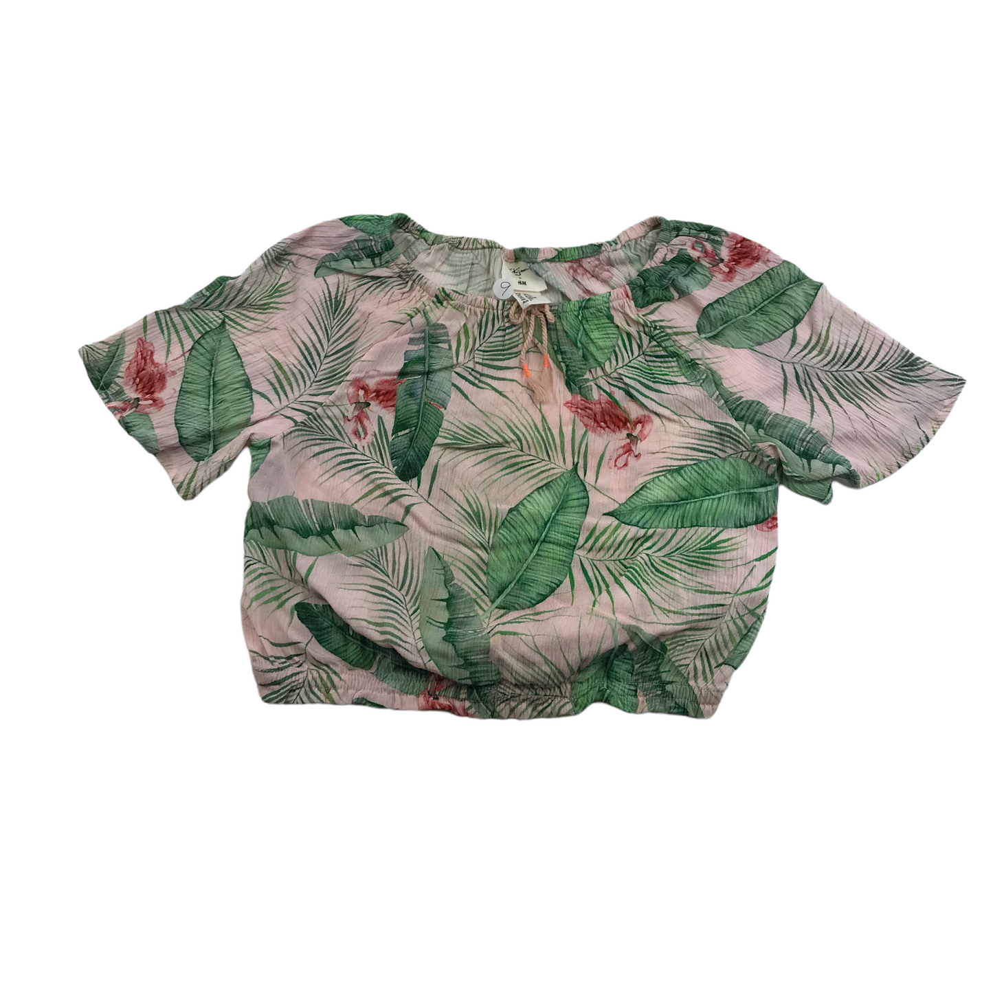 H&M x Karolina Kijak Pink Green Floral Blouse Age 9