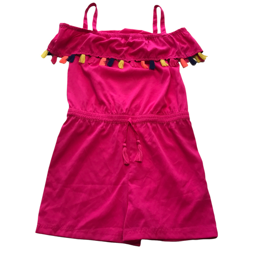 PEP&Co Pink Playsuit with Tassel Details Age 9
