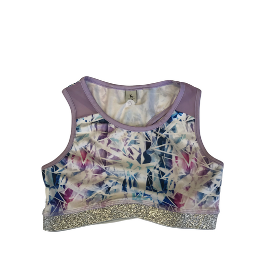 Tu Multicolour Print Cropped Sports Top Age 9