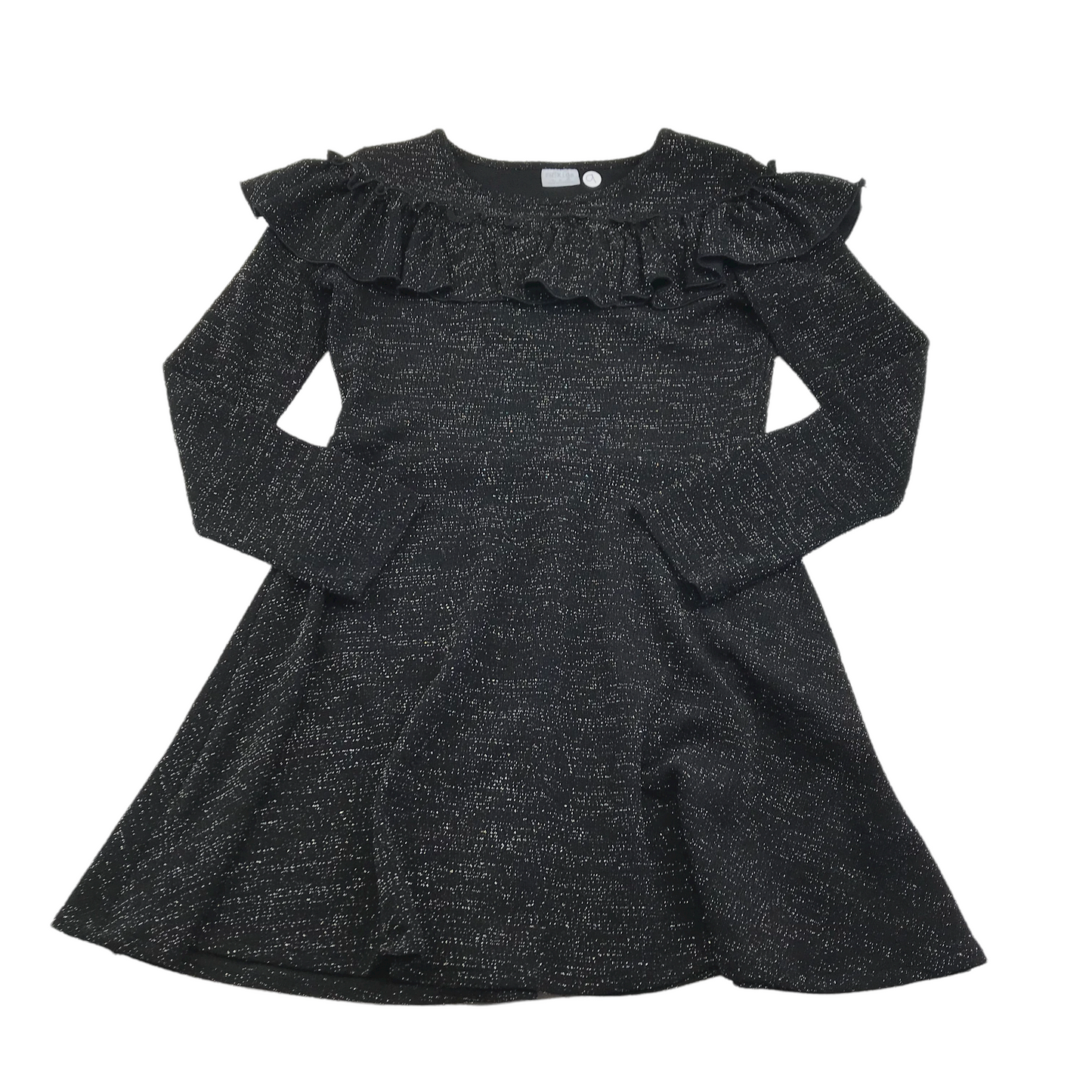 F&F Black Sparkly Dress Age 9