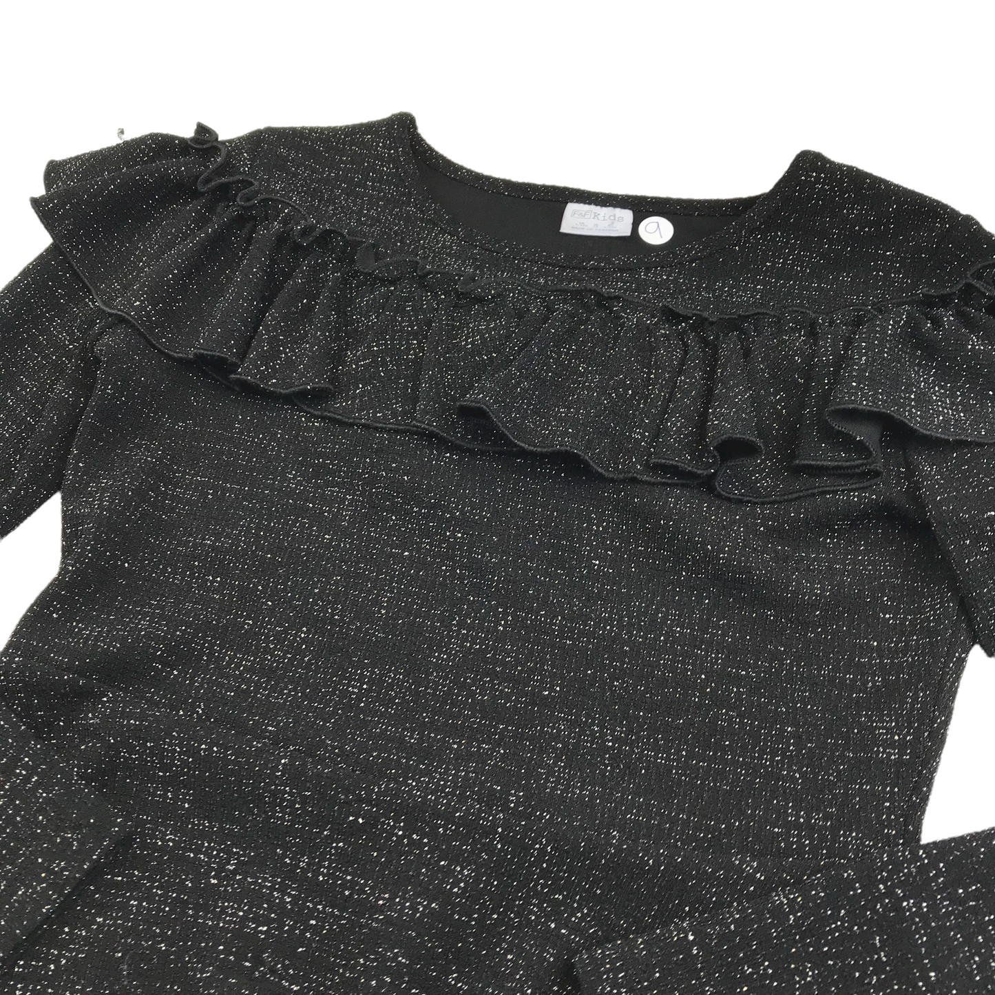 F&F Black Sparkly Dress Age 9