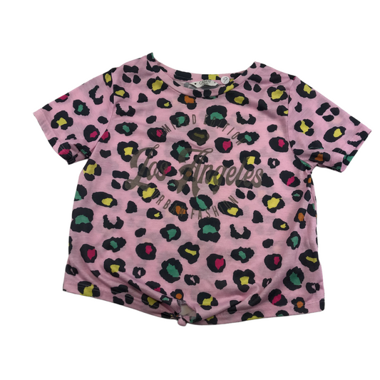 Matalan Pink Animal Print T-shirt Age 9