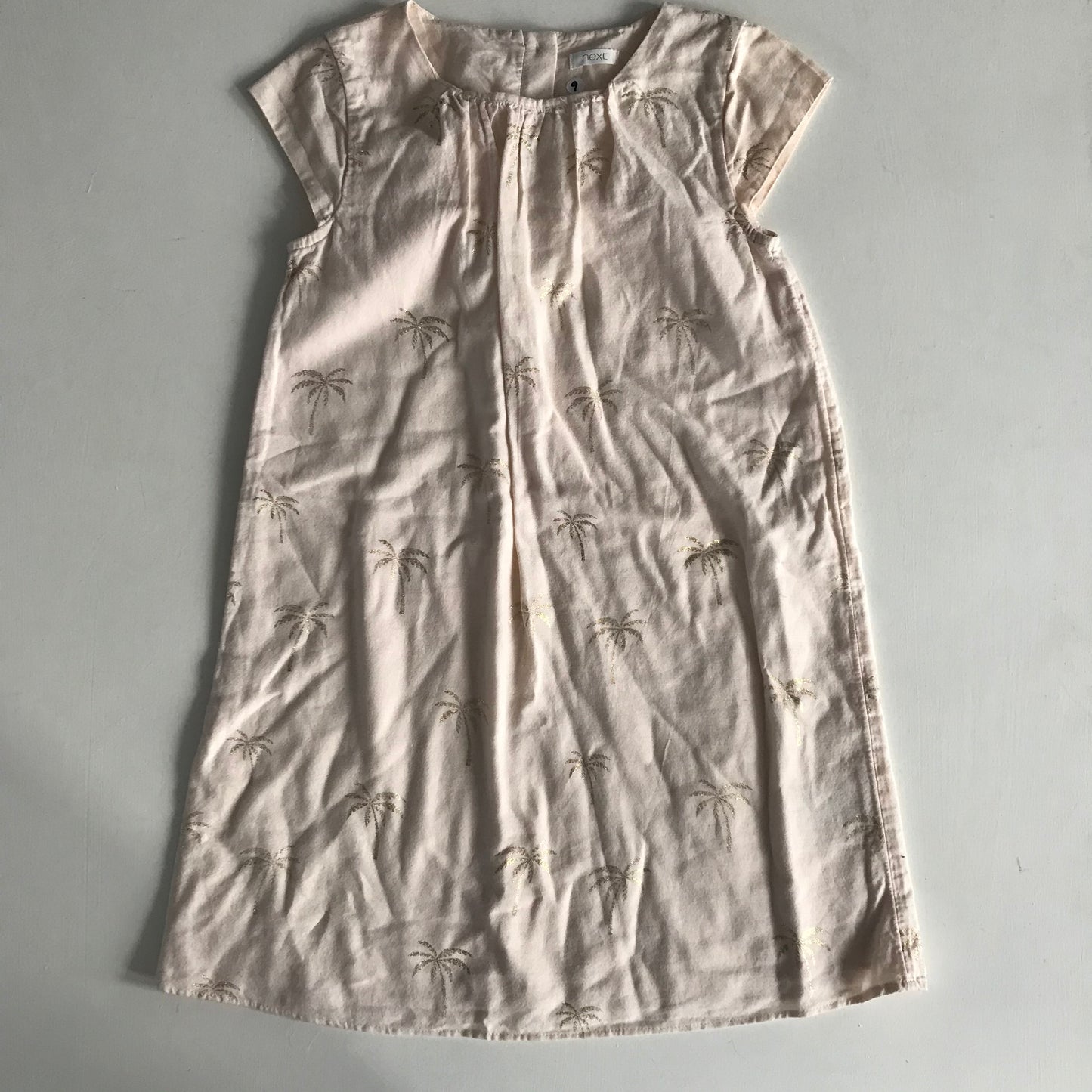 Dress - NEXT Light with Palms - Age 9