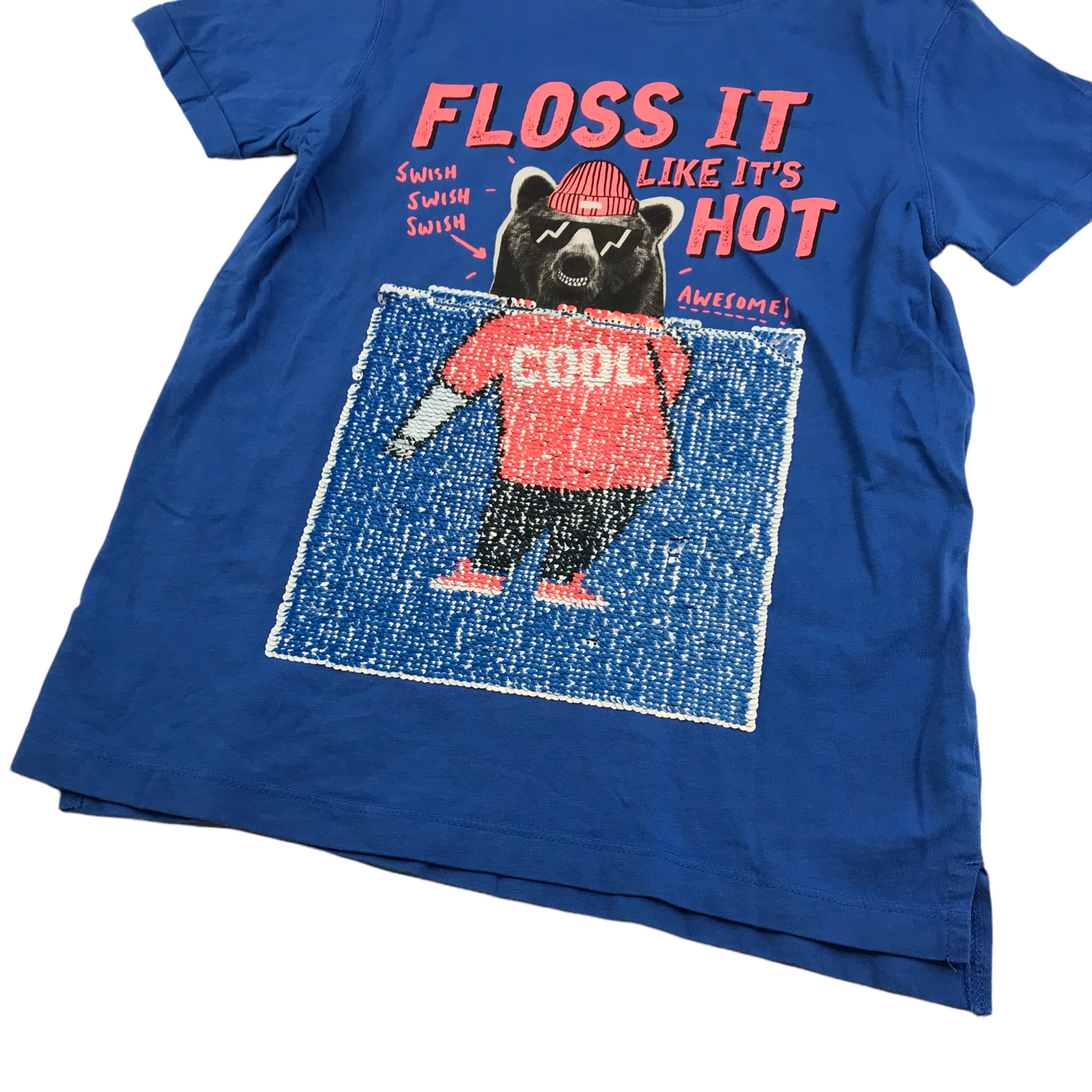 George Blue Sequin Floss T-shirt Age 9