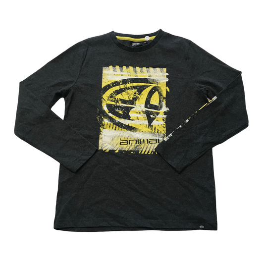 Animal Charcoal Grey Logo Long Sleeve T-shirt Age 9