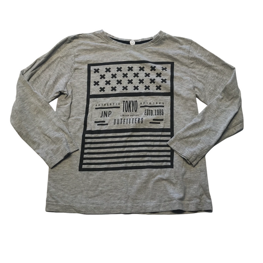 Primark Grey Tokyo Long Sleeve T-shirt Age 9