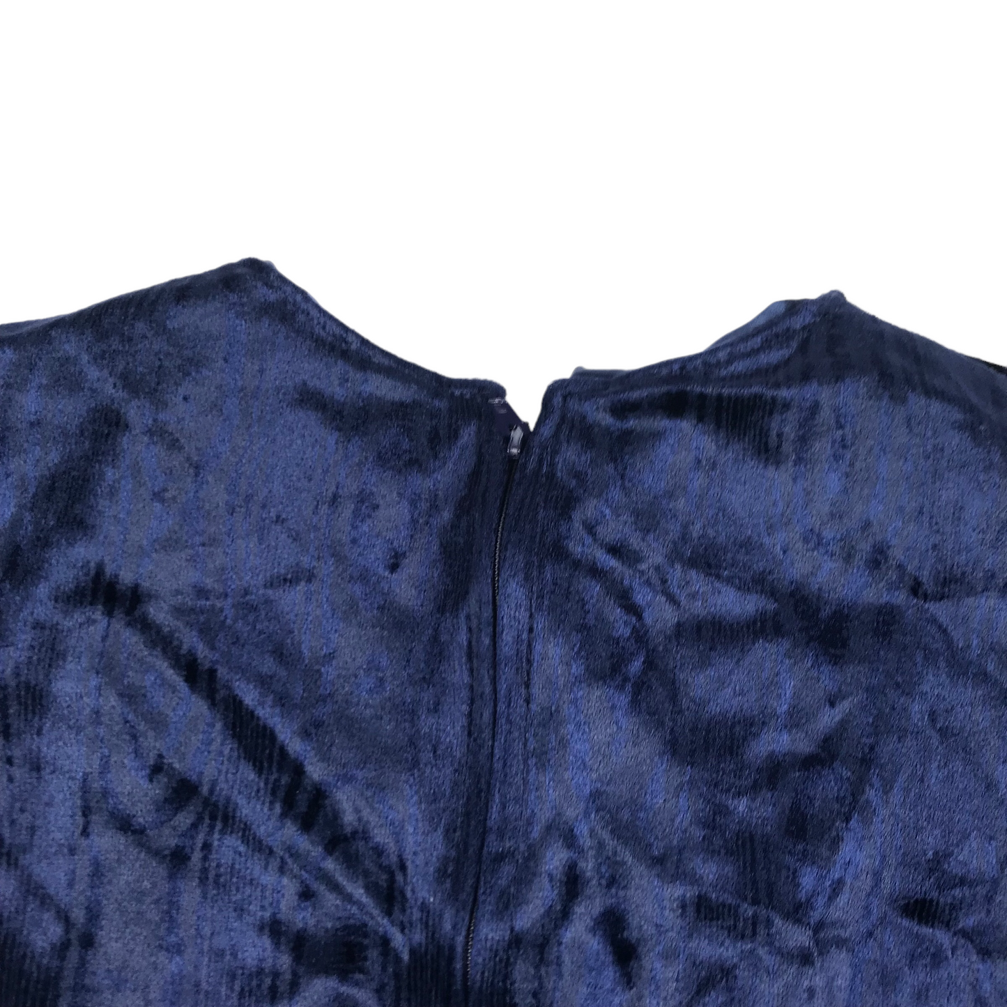 Deep Blue Velvet Dress Age 9