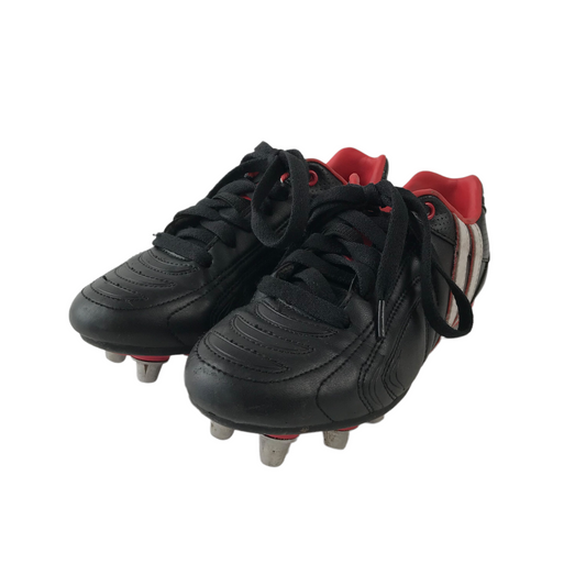 Patrick Black and Red Rugby Boots Size UK 3