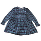 Kaisely Blue Checked Long Sleeve Dress Age 7