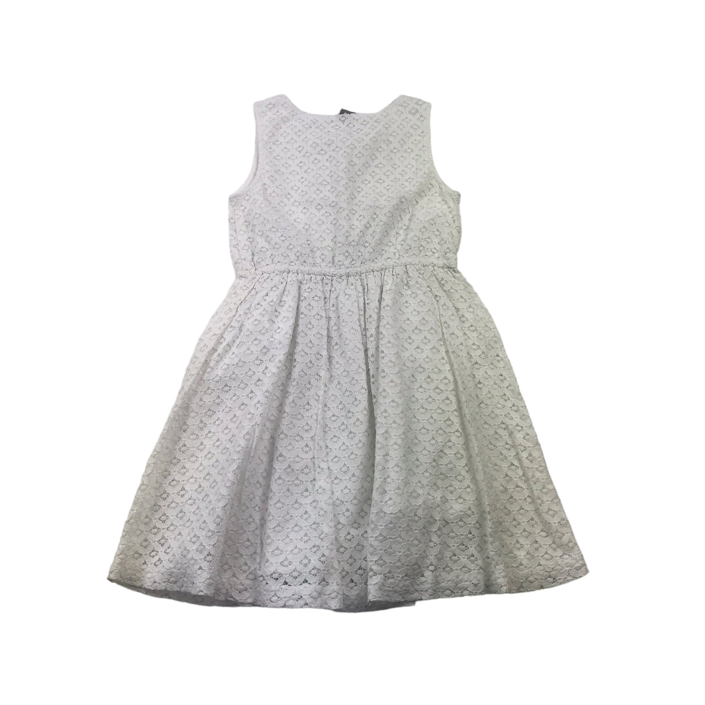 Tu White Lace Style Cotton Mix Dress Age 7