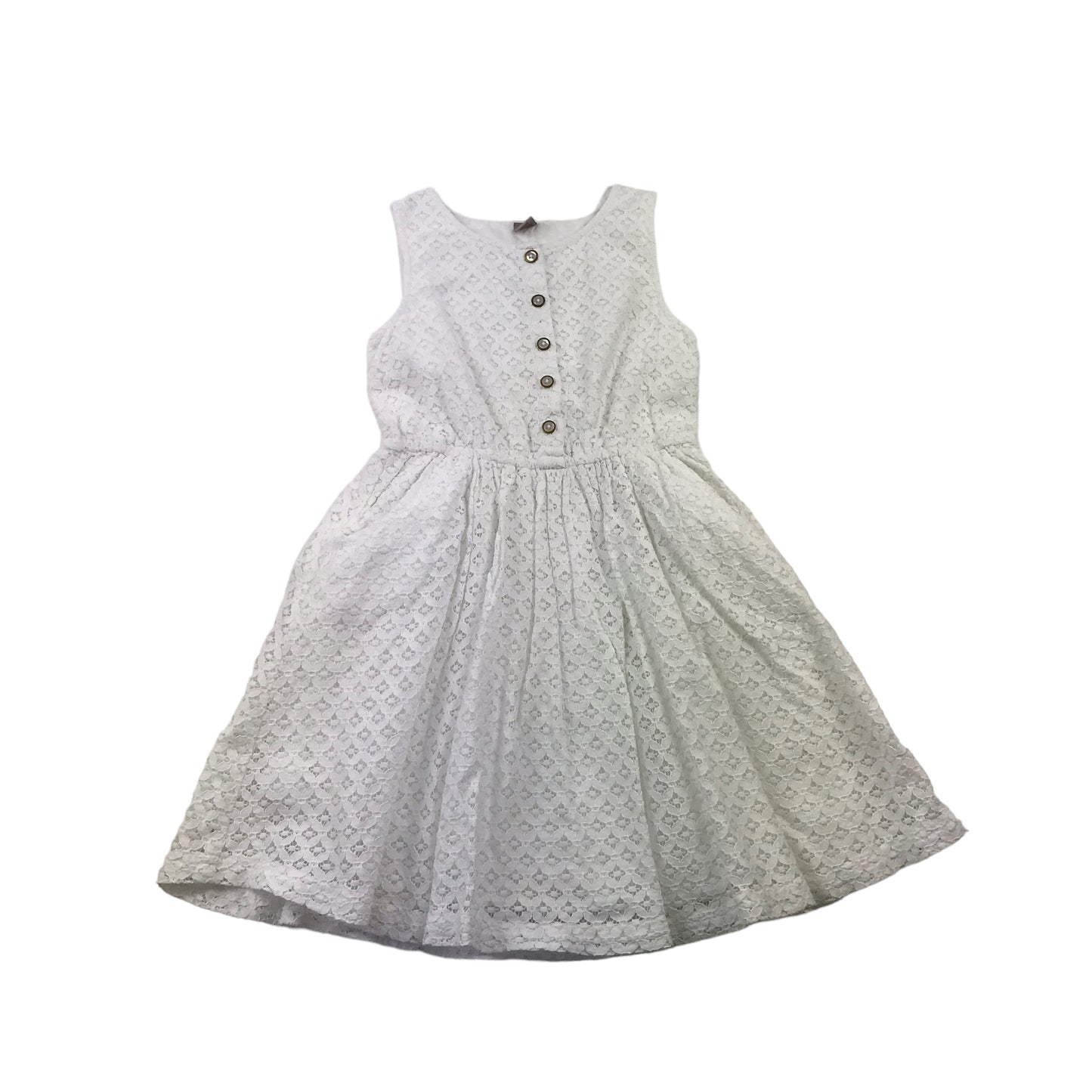 Tu White Lace Style Cotton Mix Dress Age 7