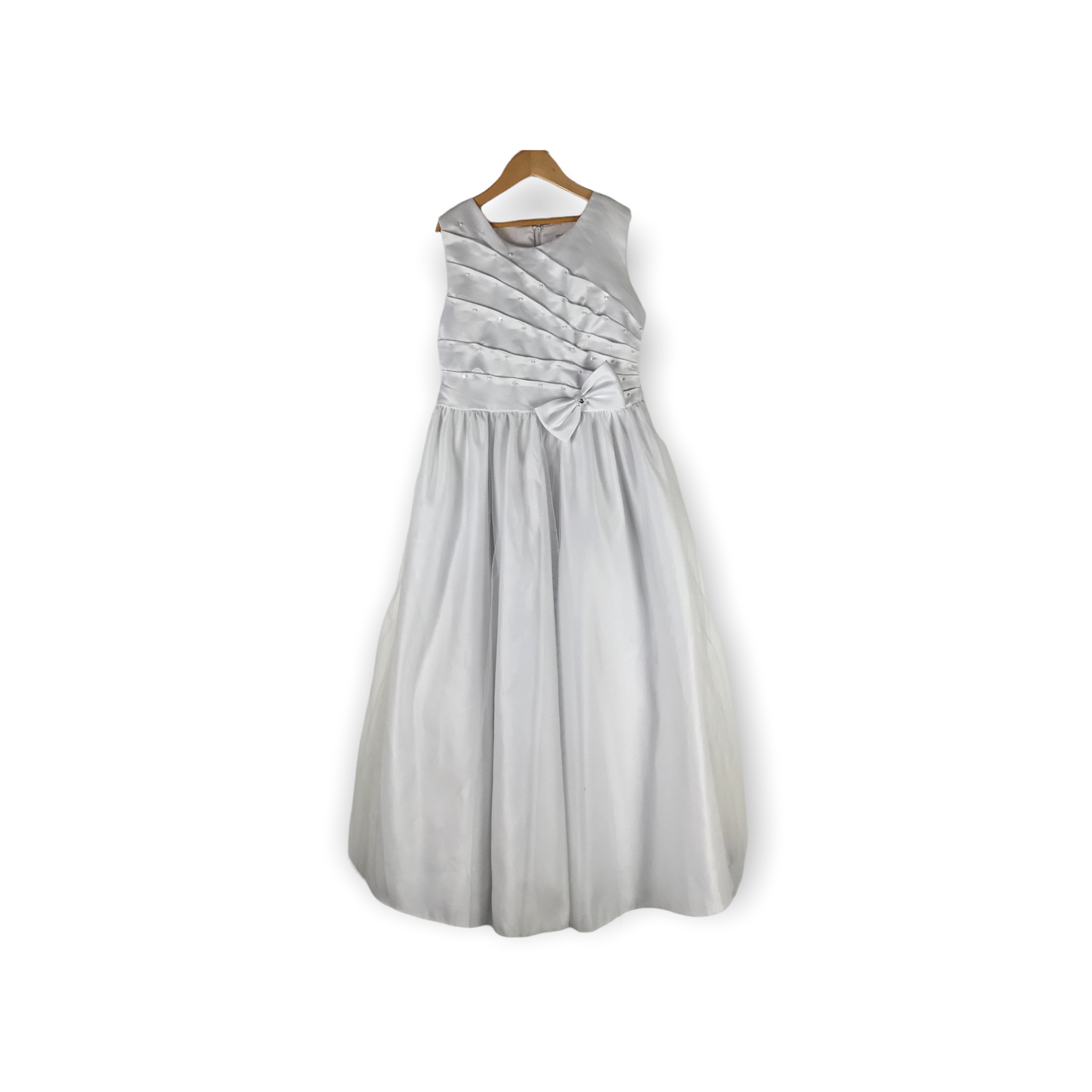 Sevva White Gems and Tulle Formal Dress Age 10