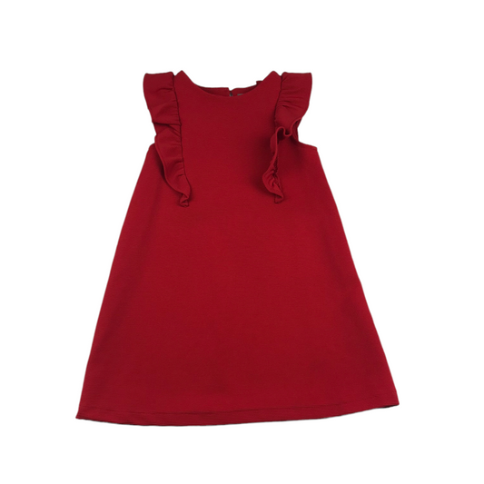 Next Red A-line Frilled Shoulder Dress Age 6