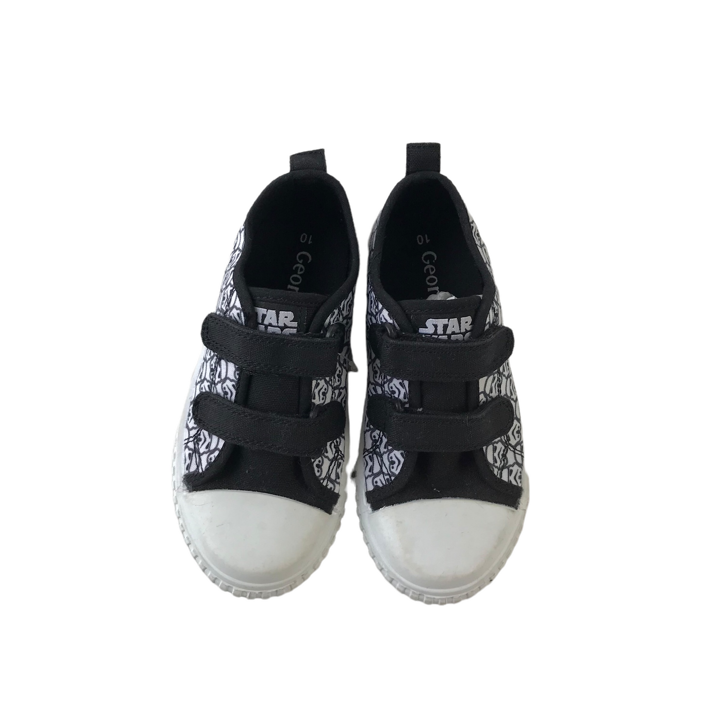 George Black and White Star Wars Trainers Size UK 10 junior