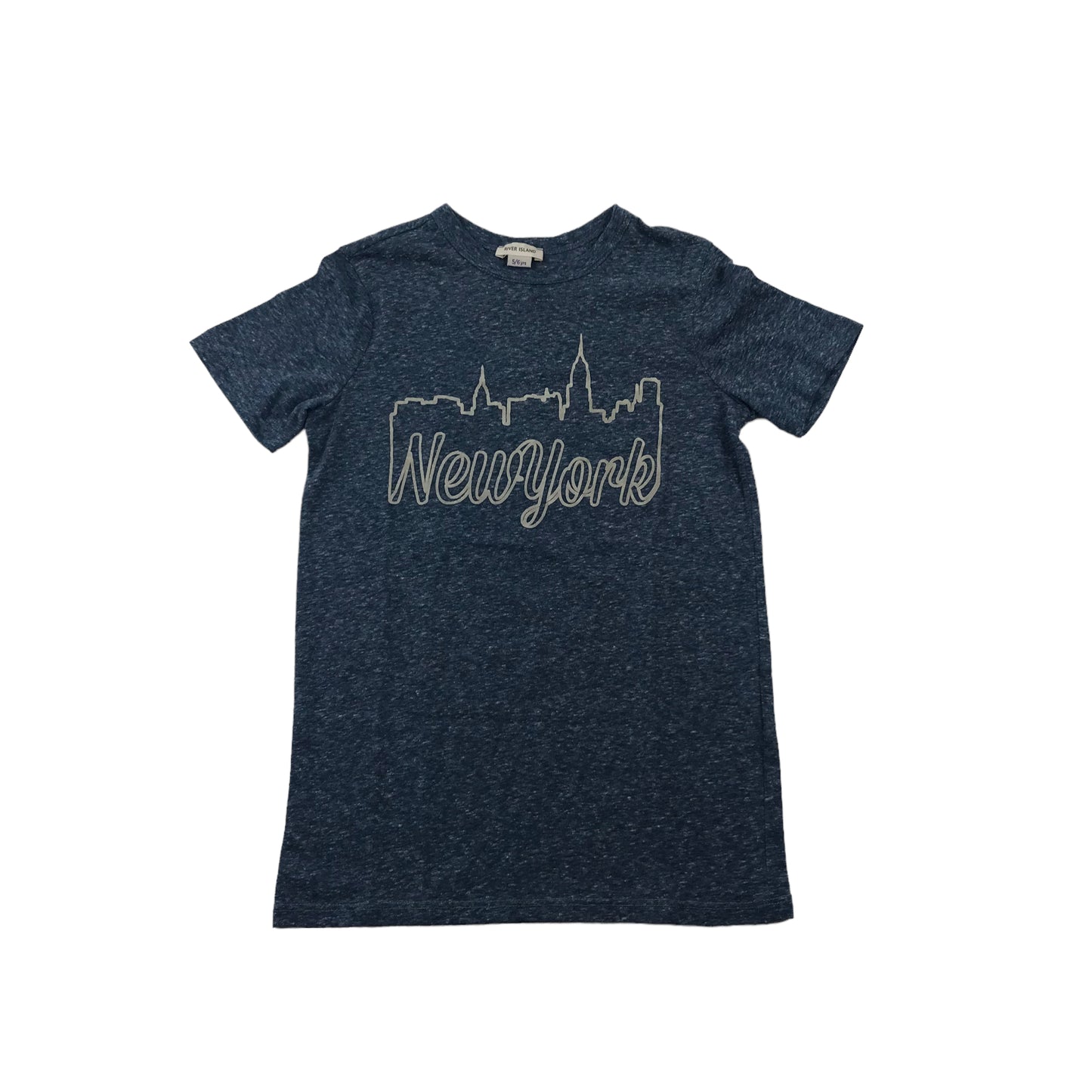 River Island Navy New York Embroidered T-Shirt Age 6