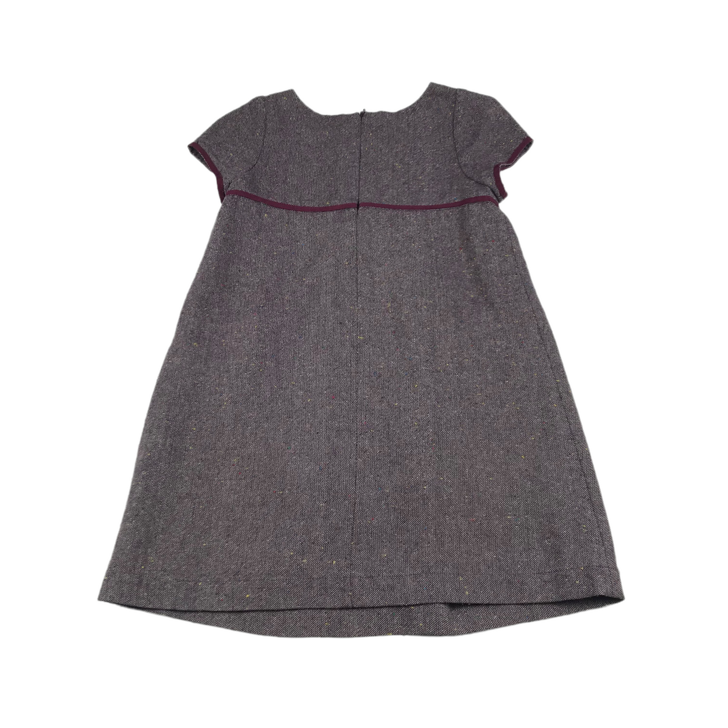 Monsoon Burgundy Knitted style Dress Age 6