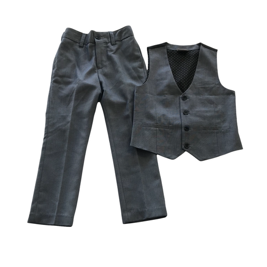 Next Light Greyish Blue Trousers and Waistcoat Age 5