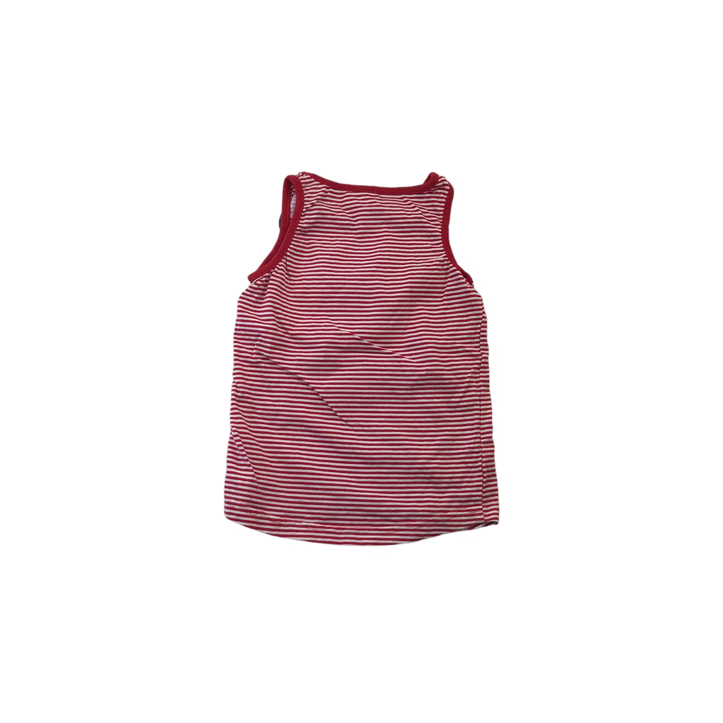 George Red White Stripy Tank top Age 4