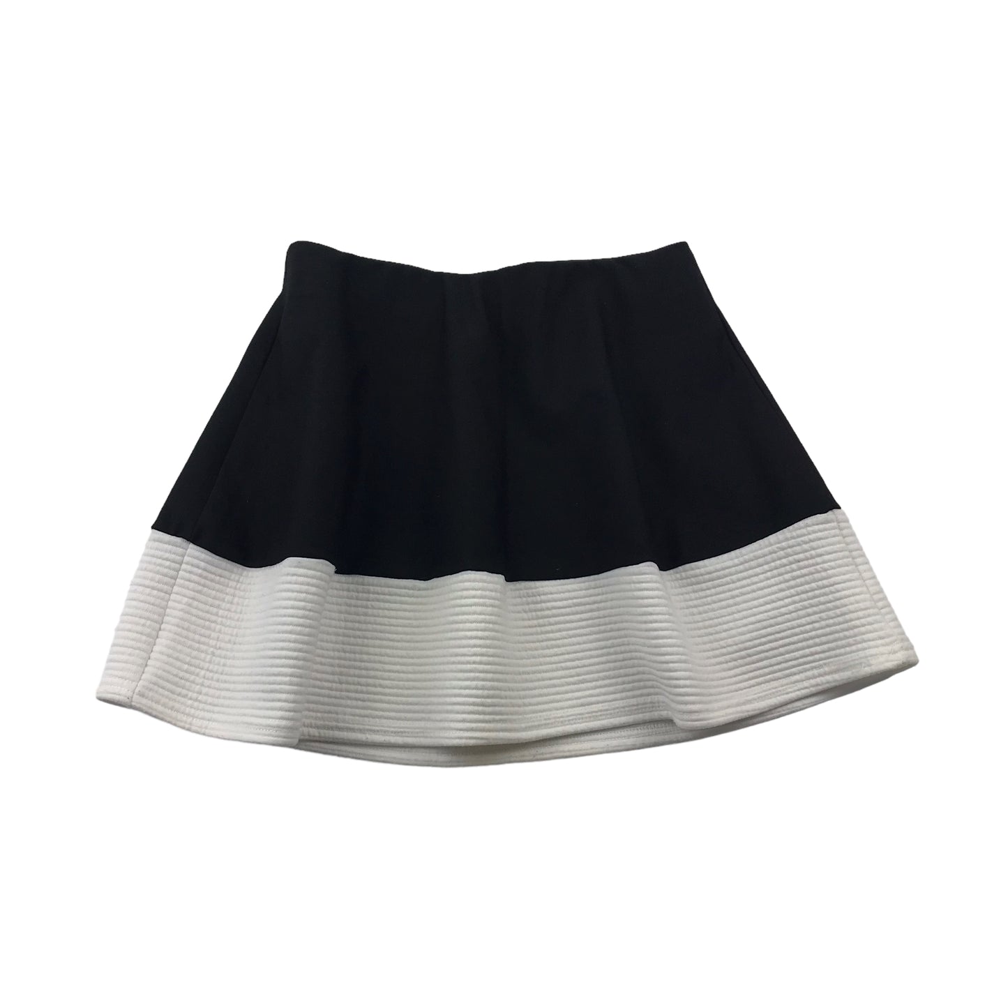 Black and White Panel Wavy Mini Skirt Age 8