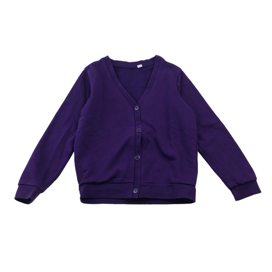 Purple School Jersey Cardigan