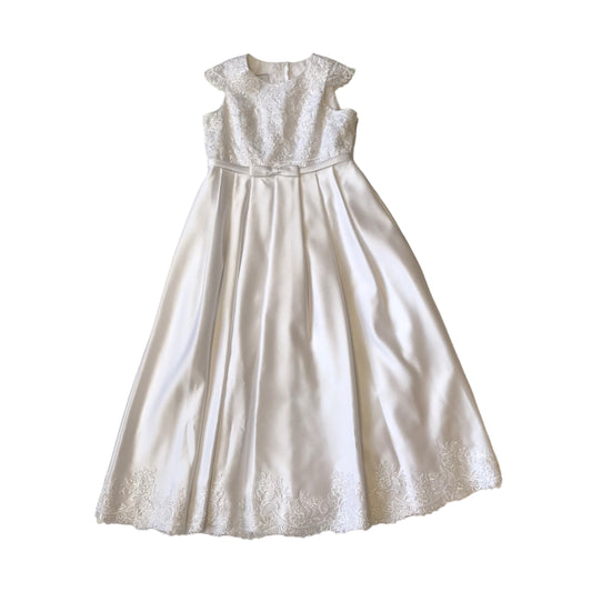 DB Studio Bright White Formal Dress Age 10-12