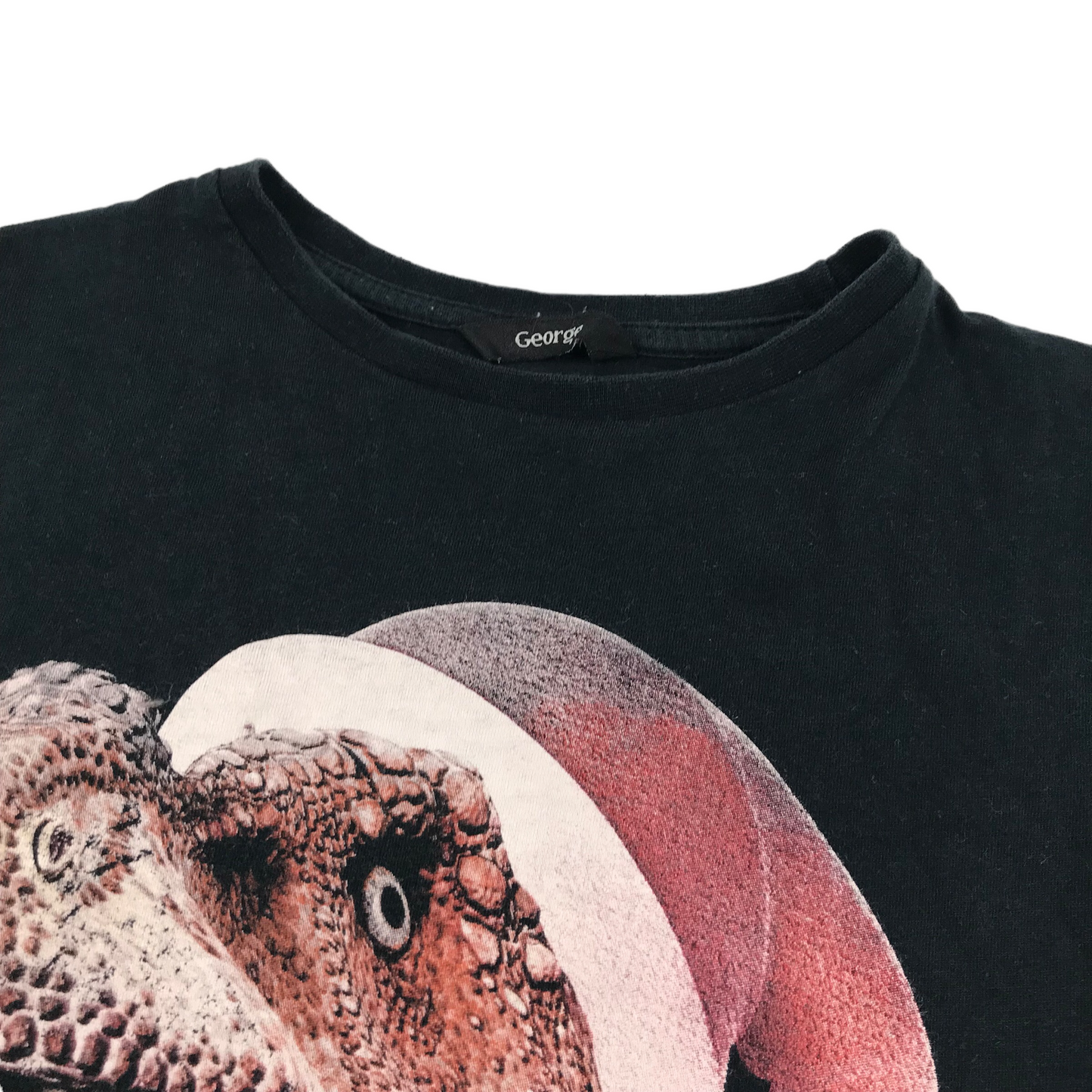 George Black T-Rex Christmas T-shirt Age 10